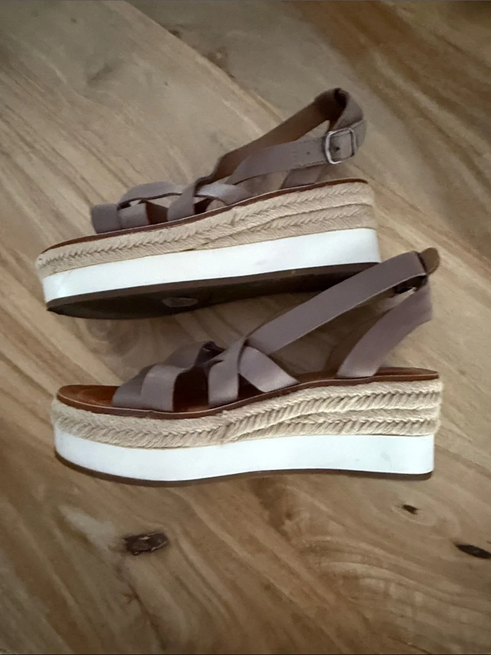 Giani Bini Taupe Platform Espadrille Sandals
